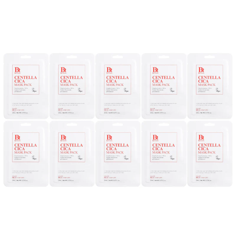 Centella Cica Mask Pack Set (10 masks) - Image 2
