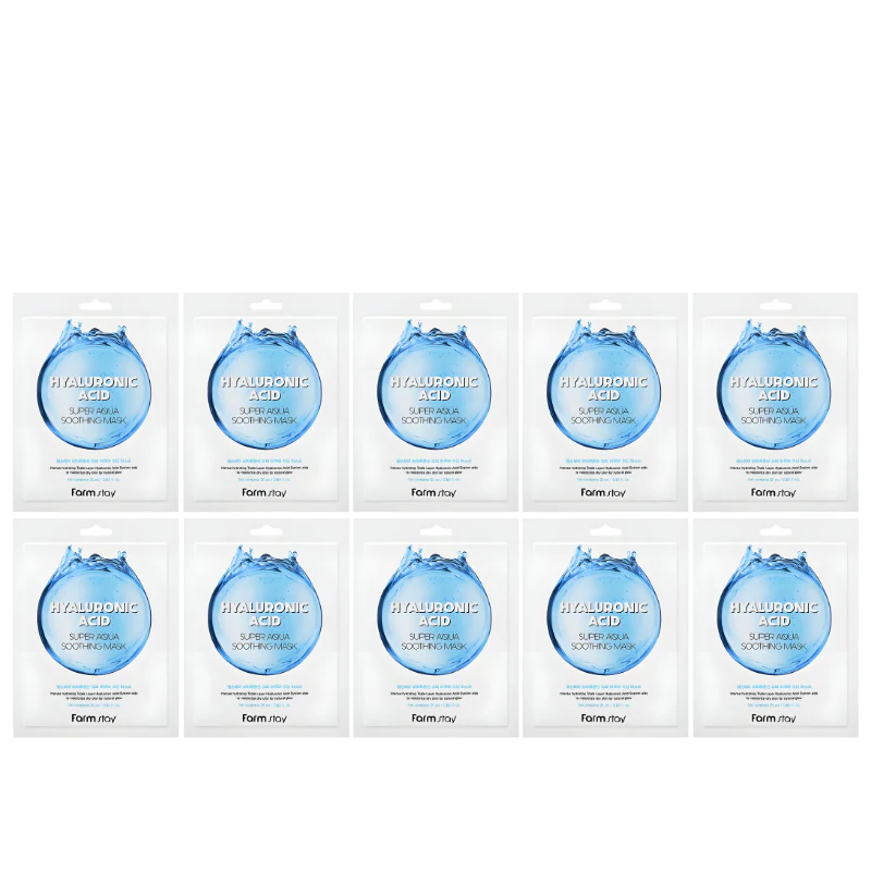 Hyaluronic Acid Super Aqua Soothing Mask Set (10 masks) - Image 2