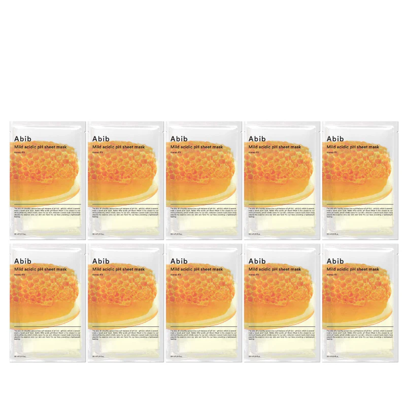 Mild Acidic pH Sheet Mask Honey Fit Set (10 masks) - Image 2
