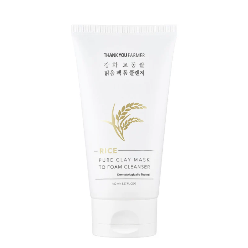 Rice Pure Clay Mask To Foam Cleanser