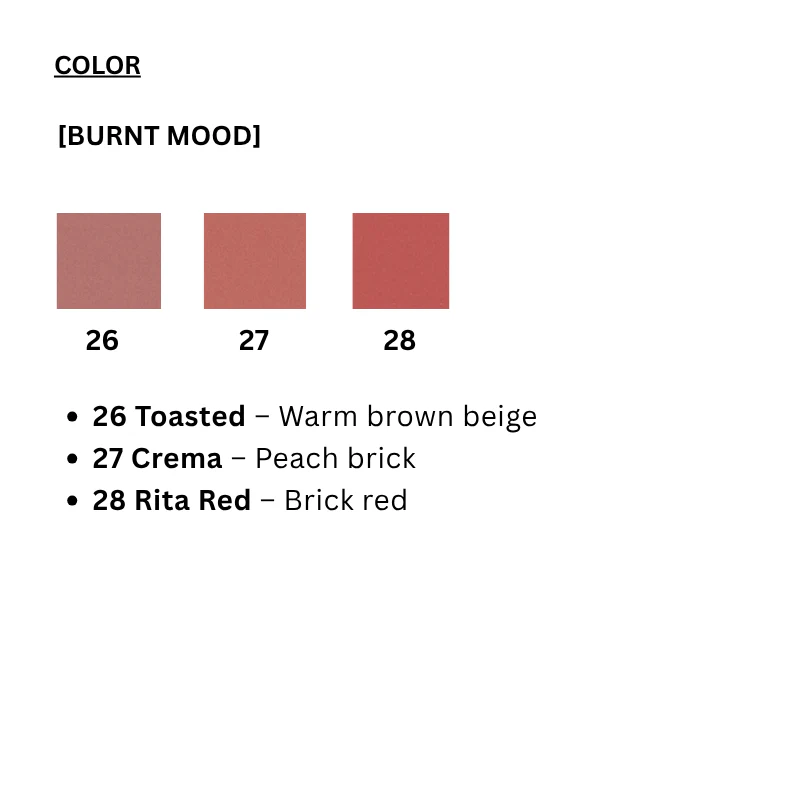 Romantic Blush Lip & Cheek [Burnt Mood 26-28] (3 colors) - Image 4