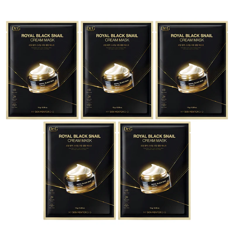 Royal Black Snail Cream Mask Set (5 masks) - Image 2