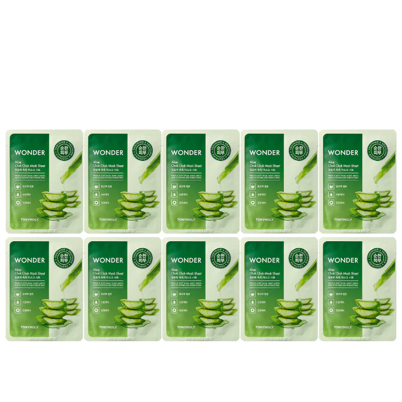 Wonder Aloe Chok Chok Mask Sheet (10 masks) - Image 2